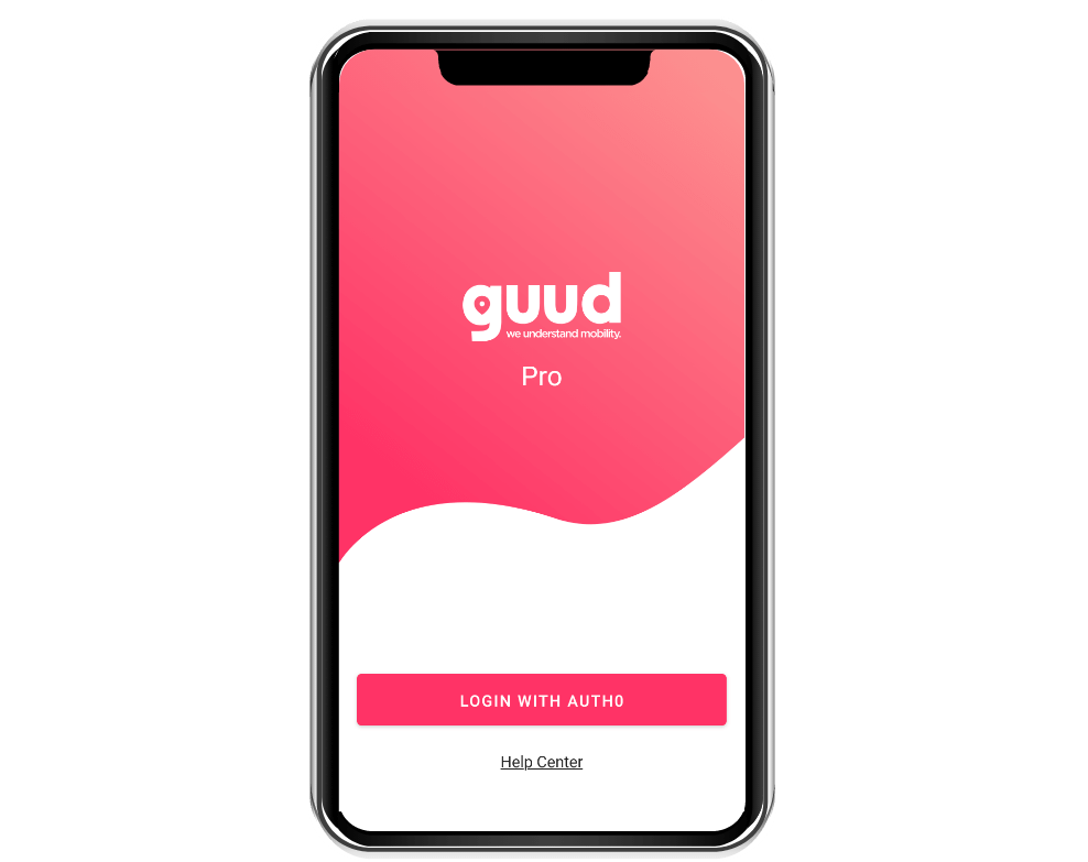 Guud Pro login screenshot