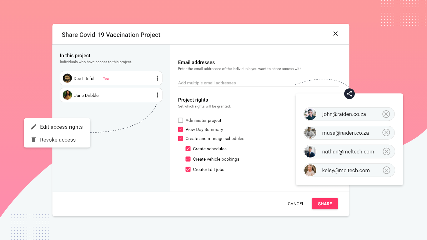 Project sharing